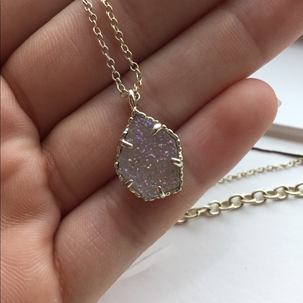 Kendra Scott opal crystal necklace